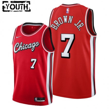 Chicago Bulls Trikot Troy Brown Jr. 7 Nike 2021-2022 City Edition Throwback Swingman - Kinder